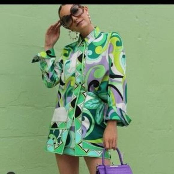 Printed‎ green long sleeve - Picture 6 of 10